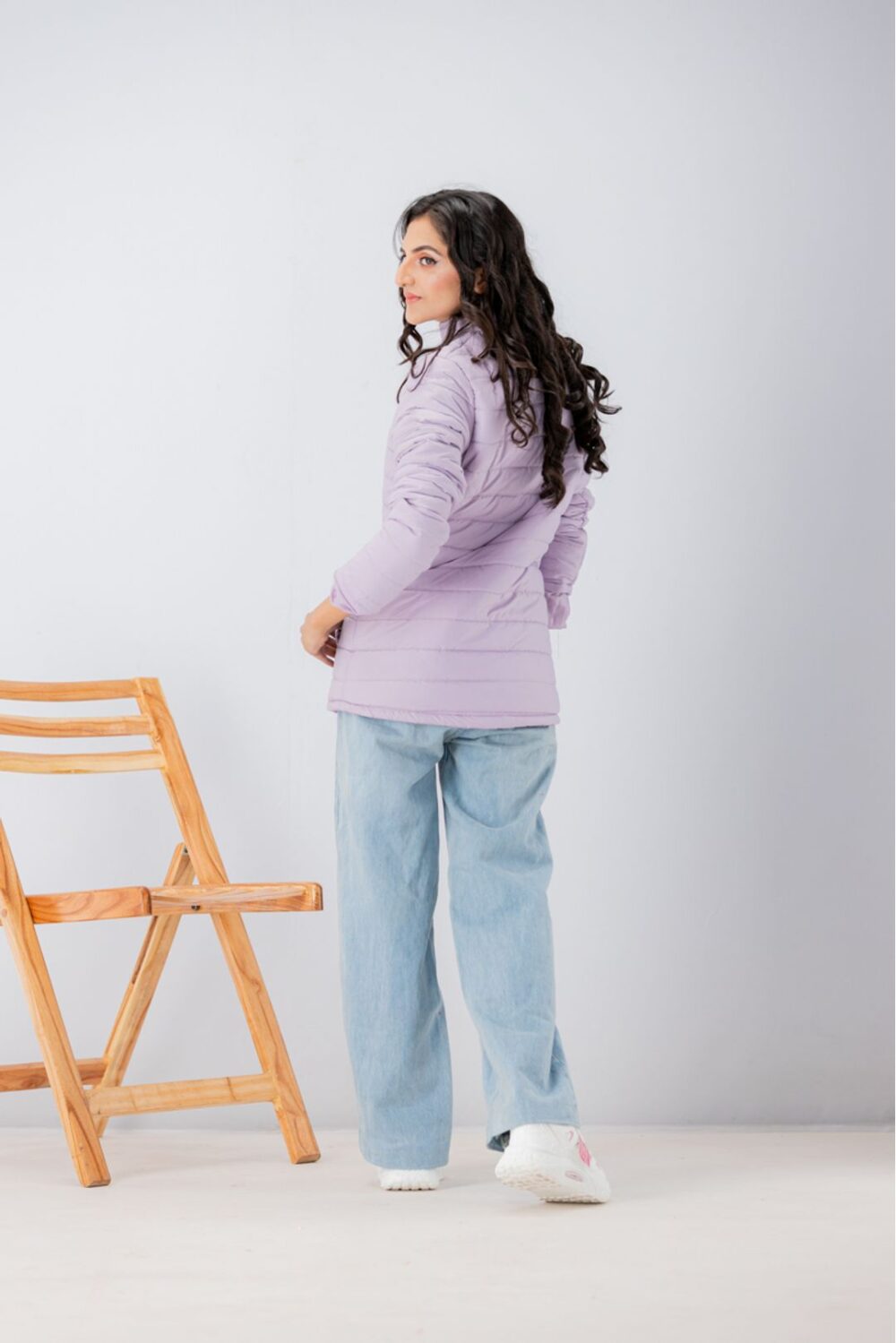 Lilac Puffer Jacket – Cozy & Chic Winter Essential - Image 2